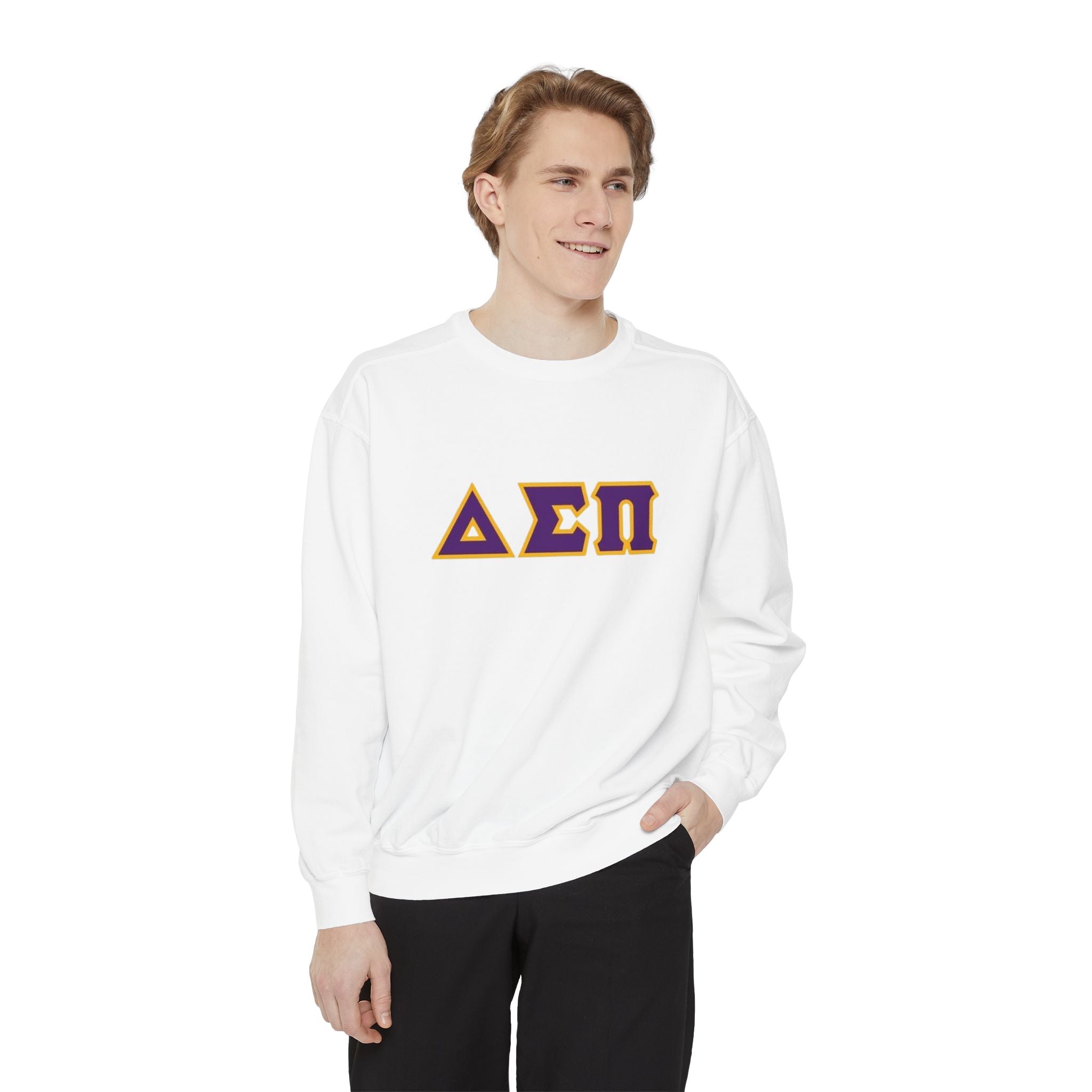 Delta Sigma Pi Letter Sweatshirt — Greek Fraternity Crewneck